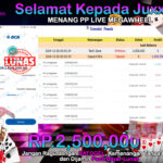 BUKTI JACKPOT PP LIVE MEGAWHEEL TERPERCAYA DI INDONESIA TGL 26-12-2024