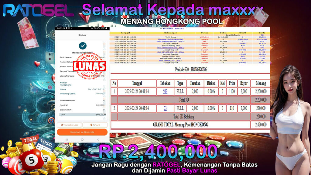 BUKTI JACKPOT TOGEL HONGKONG POLL TERPERCAYA DI INDONESIA TGL 25-02-2025