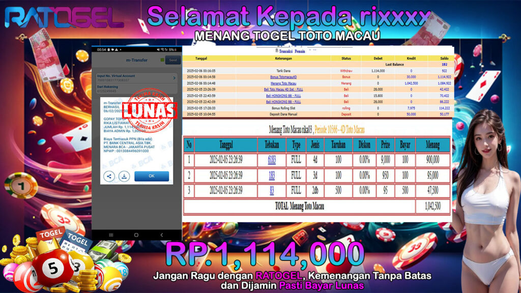 BUKTI JACKPOT TOGEL TOTO MACAU TERPERCAYA DI INDONESIA TGL 06-02-2025