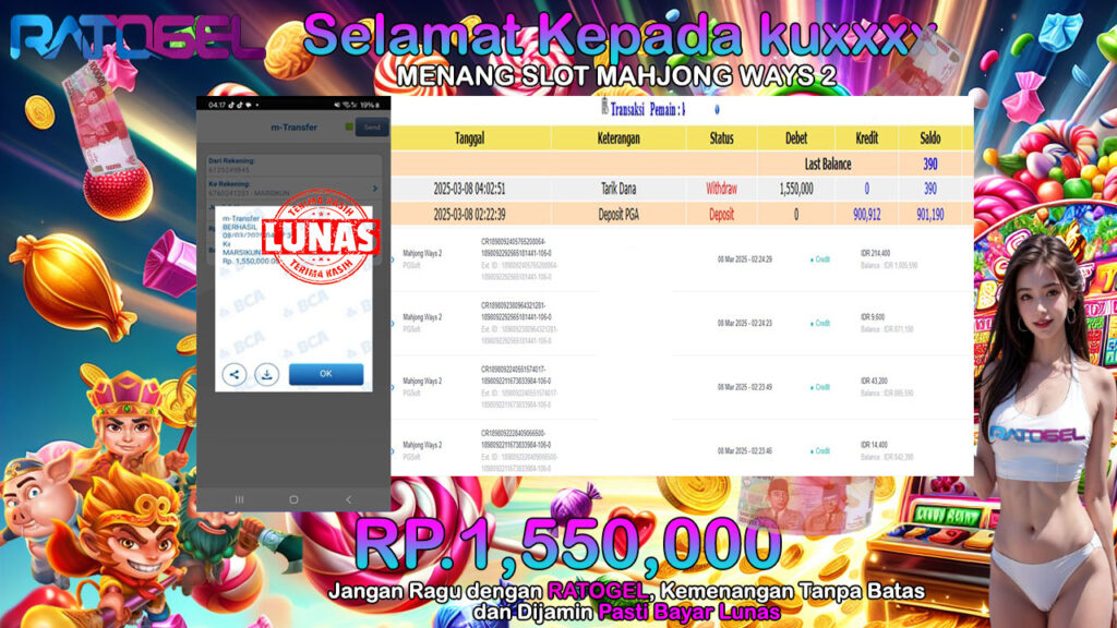 BUKTI JACKPOT SLOT MAHJONG WAYS 2 TERPERCAYA DI INDONESIA TGL 08-03-2025