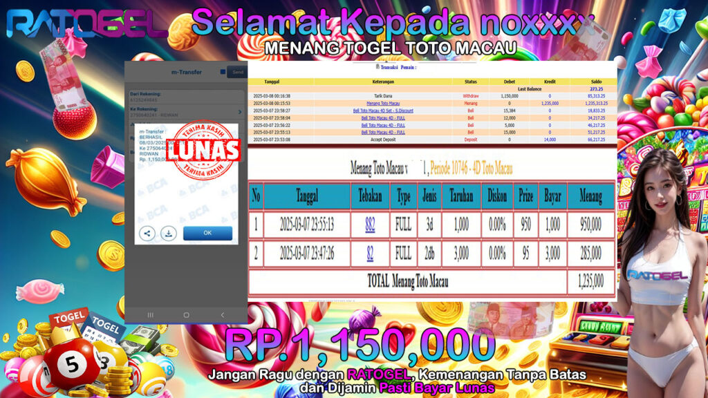 BUKTI JACKPOT TOGEL TOTO MACAU TERPERCAYA DI INDONESIA TGL 08-03-2025