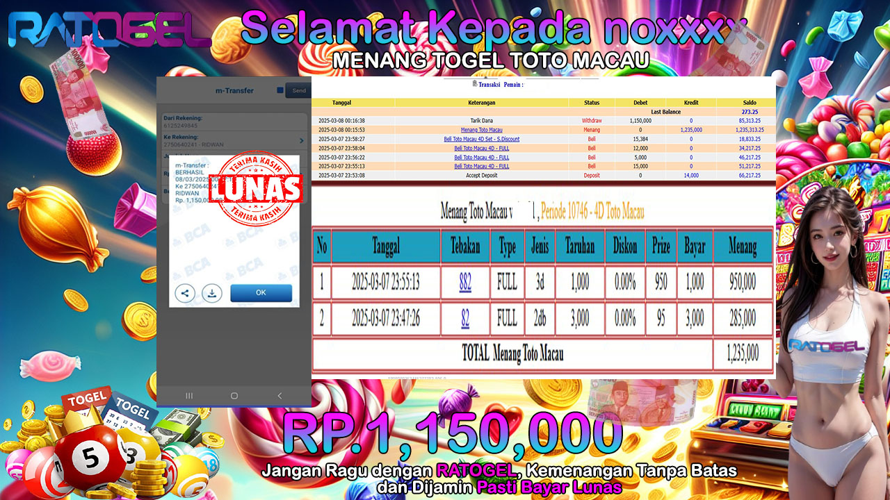 BUKTI JACKPOT TOGEL TOTO MACAU TERPERCAYA DI INDONESIA TGL 08-03-2025