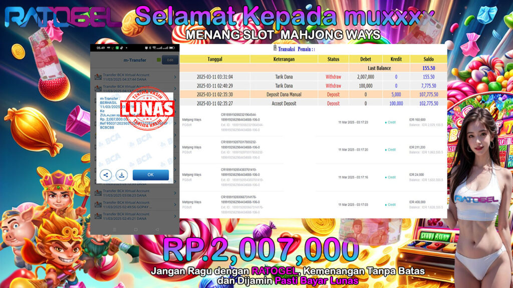 BUKTI JACKPOT MAHJONG WAYS 2 TERPERCAYA DI INDONESIA TGL 11-03-2025